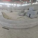 上海 芝麻白异形坐凳，自然面光面弧形加工