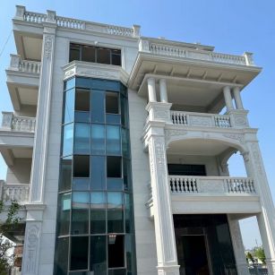 上海 白麻花岗岩别墅外墙干挂效果展示