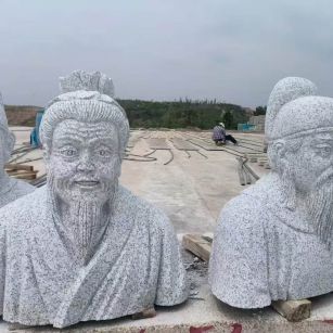 上海 白麻花岗岩石材人物立体雕刻