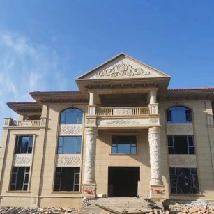 上海 黄金麻花岗岩别墅外墙干挂