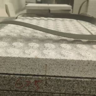 上海 芝麻白花岗岩6.0公分荔枝面五轴加工雕刻盲点