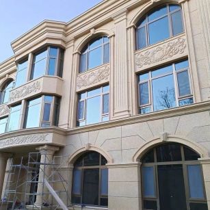 上海 黄金麻花岗岩别墅外墙干挂