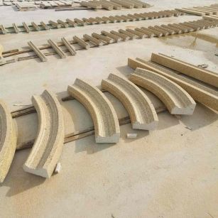 上海 黄金麻花岗岩别墅线条