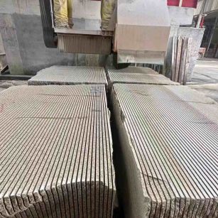 上海 车间生产日常，黄金麻白麻花岗岩