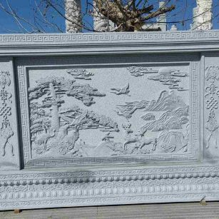 上海 芝麻白大型照壁，屏风，影壁