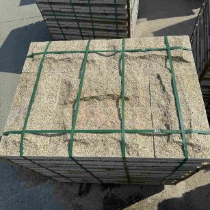 上海 黄金麻花岗岩石材自然面蘑菇石成品