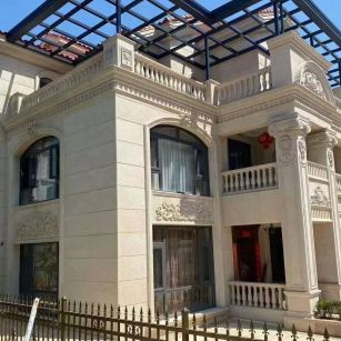 上海 黄金麻花岗岩荔枝面别墅外墙干挂