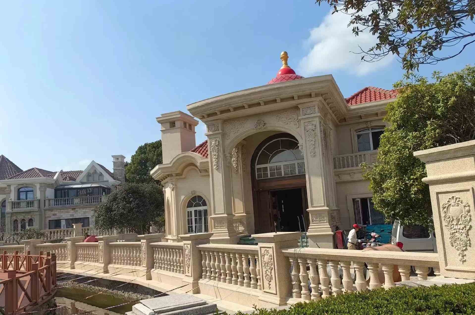 上海 黄金麻花岗岩欧式别墅