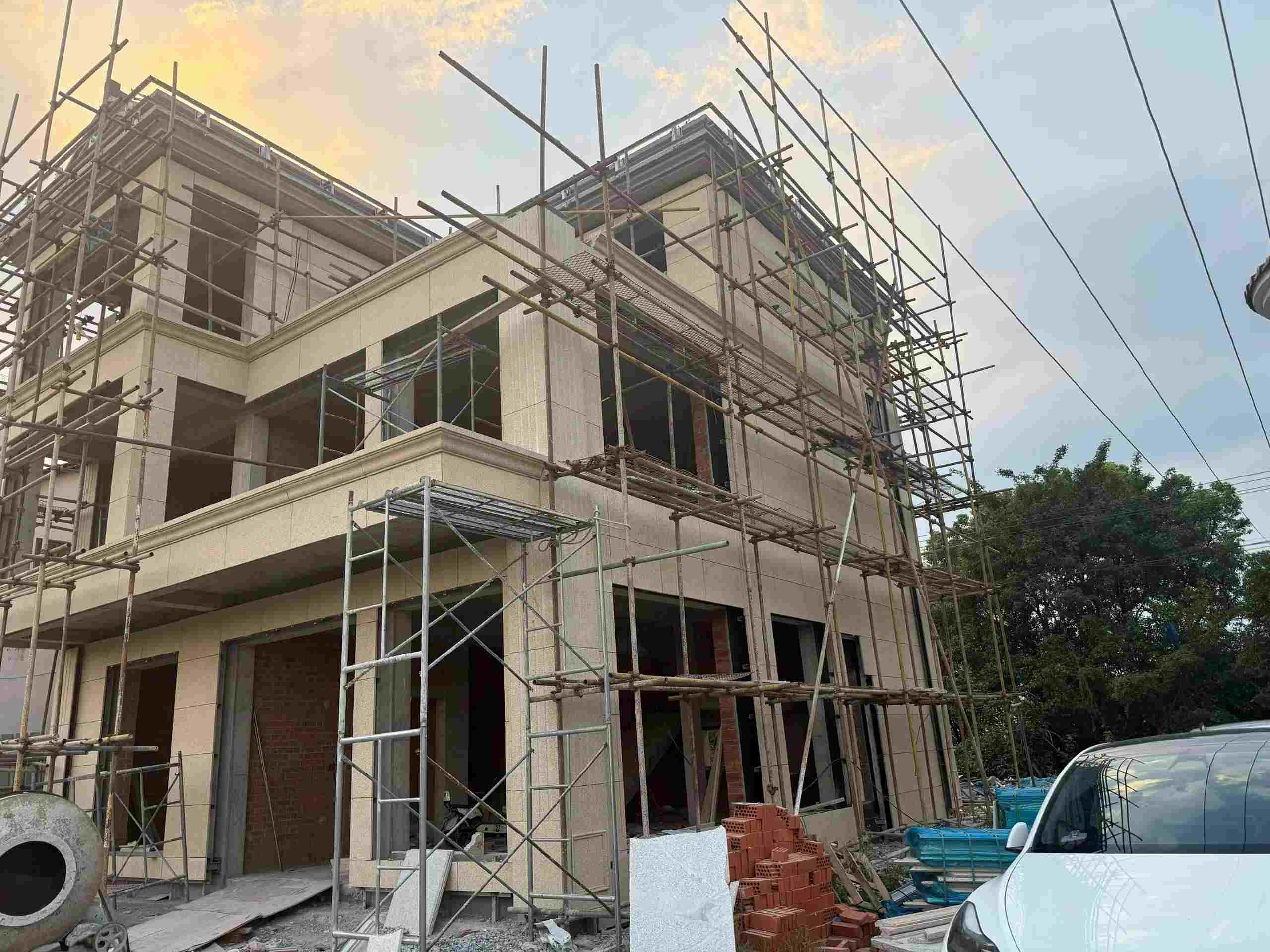 上海 黄金麻荔枝面花岗岩外墙干挂