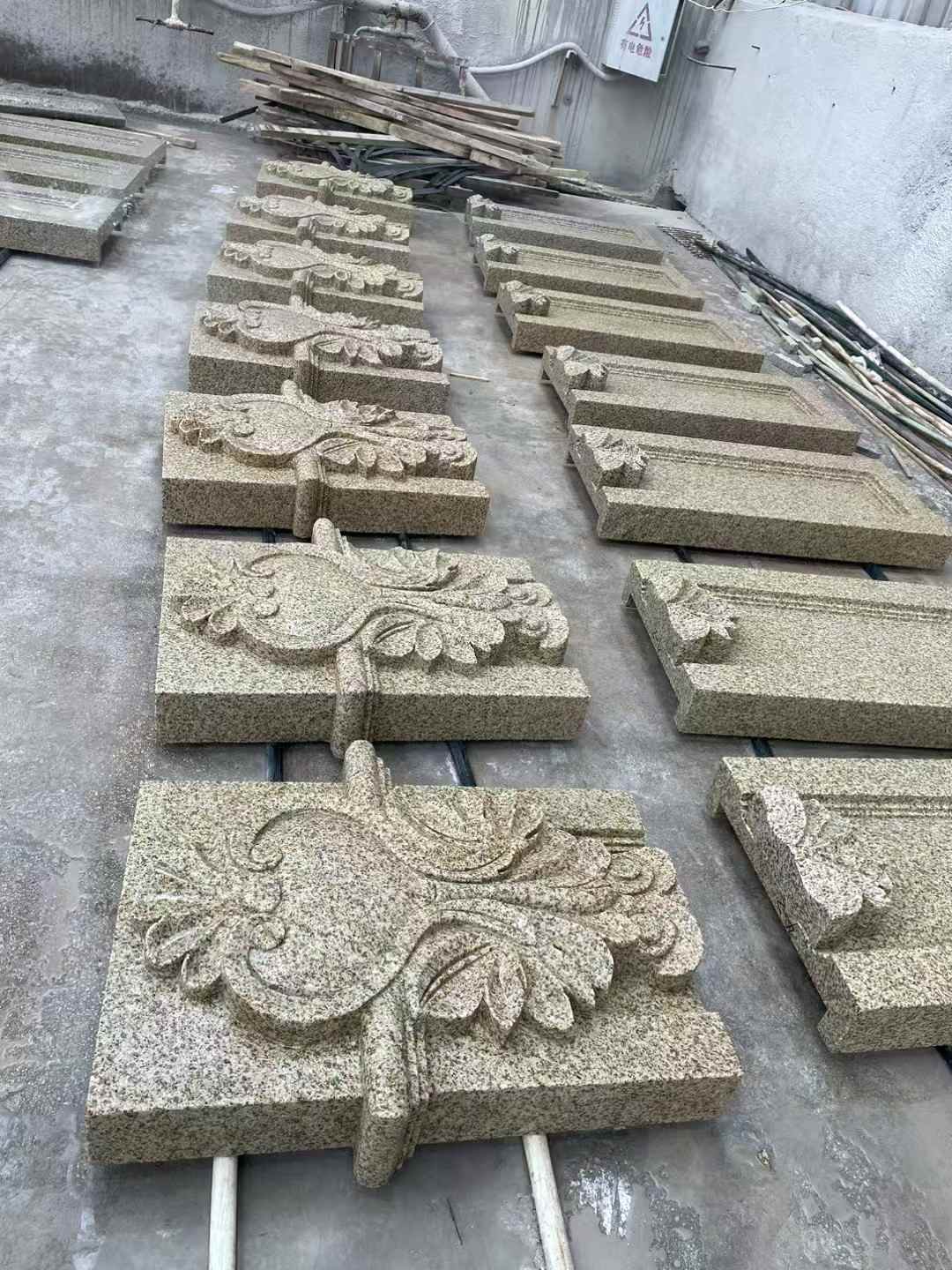 上海 黄金麻花岗岩别墅外墙雕刻板