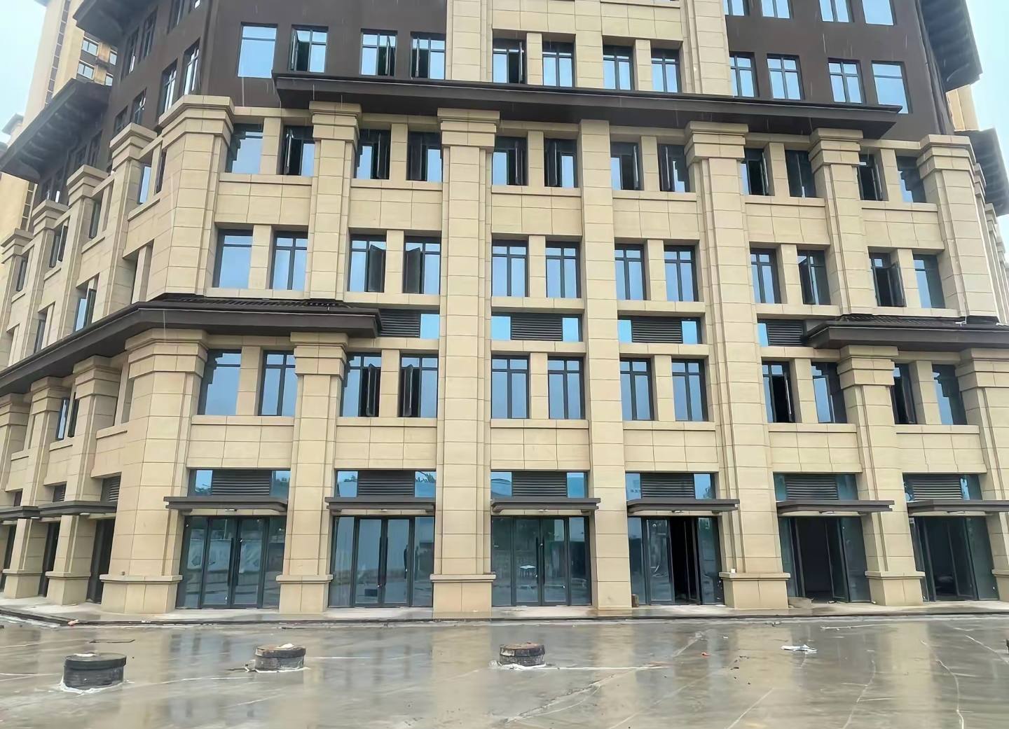 上海 黄金麻花岗岩荔枝面小区外墙干挂