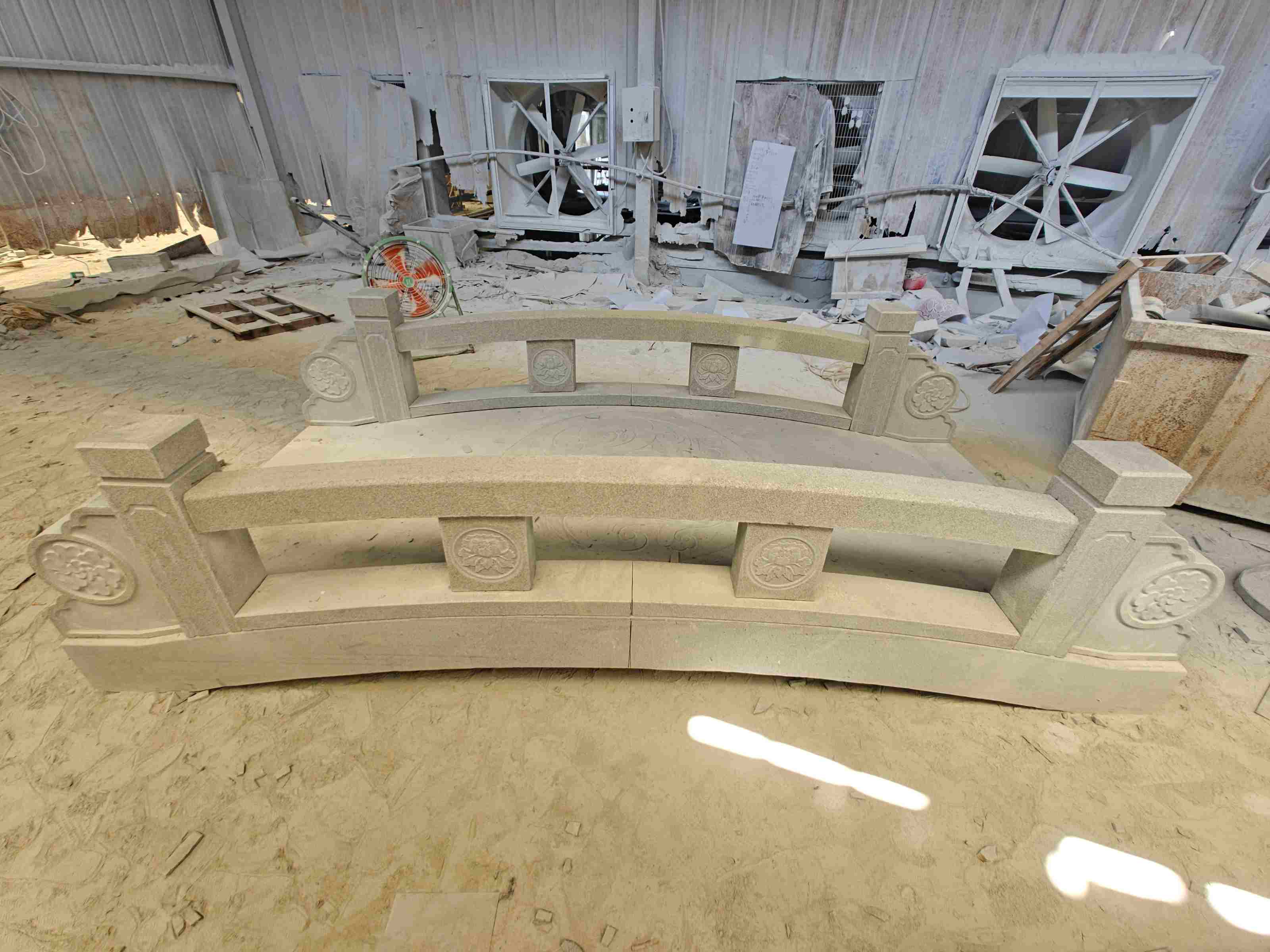 上海 芝麻灰花岗岩异形加工-拱桥，石桥