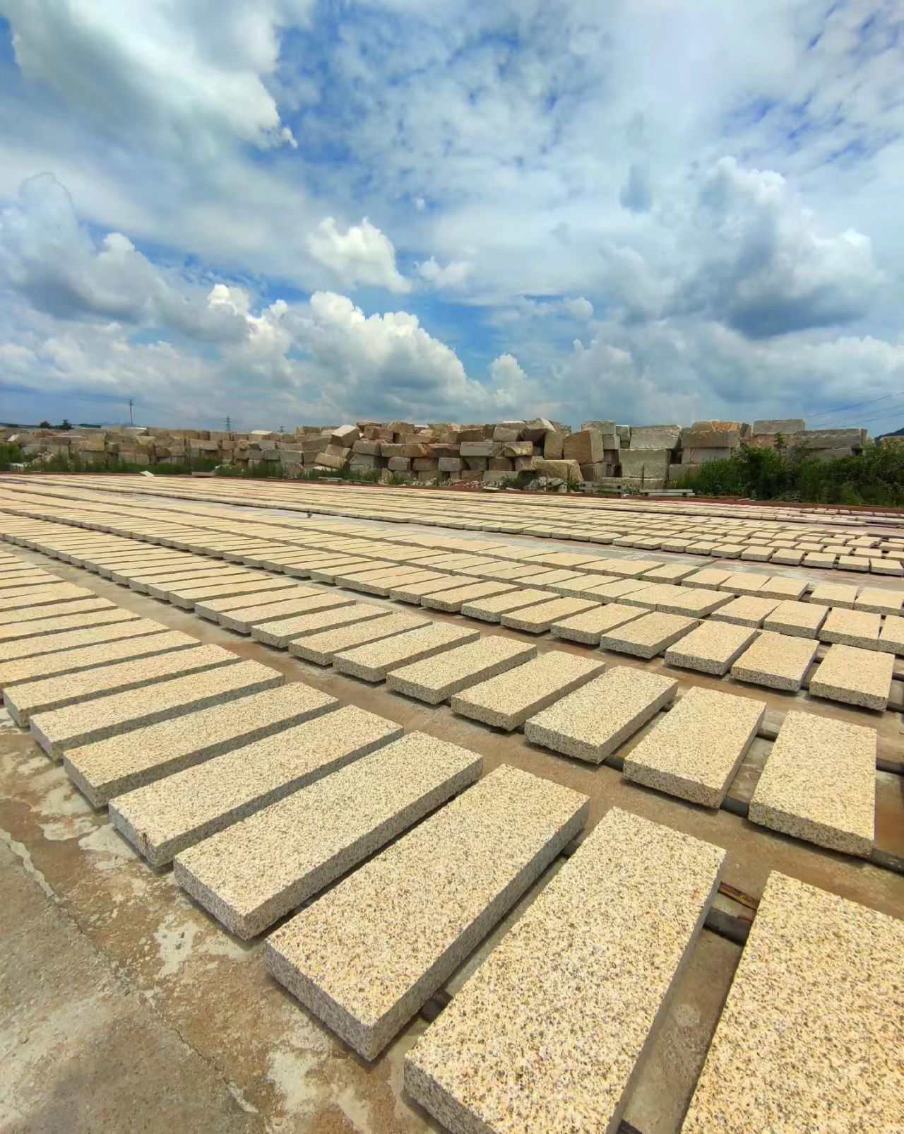 上海 黄金麻花岗岩荔枝面地铺石防护中