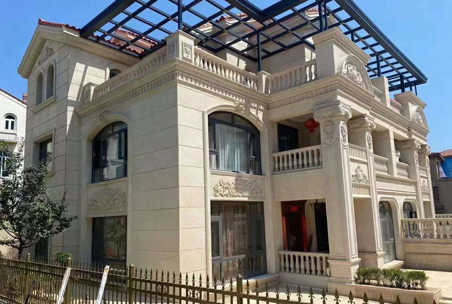 上海 黄金麻花岗岩荔枝面别墅外墙干挂