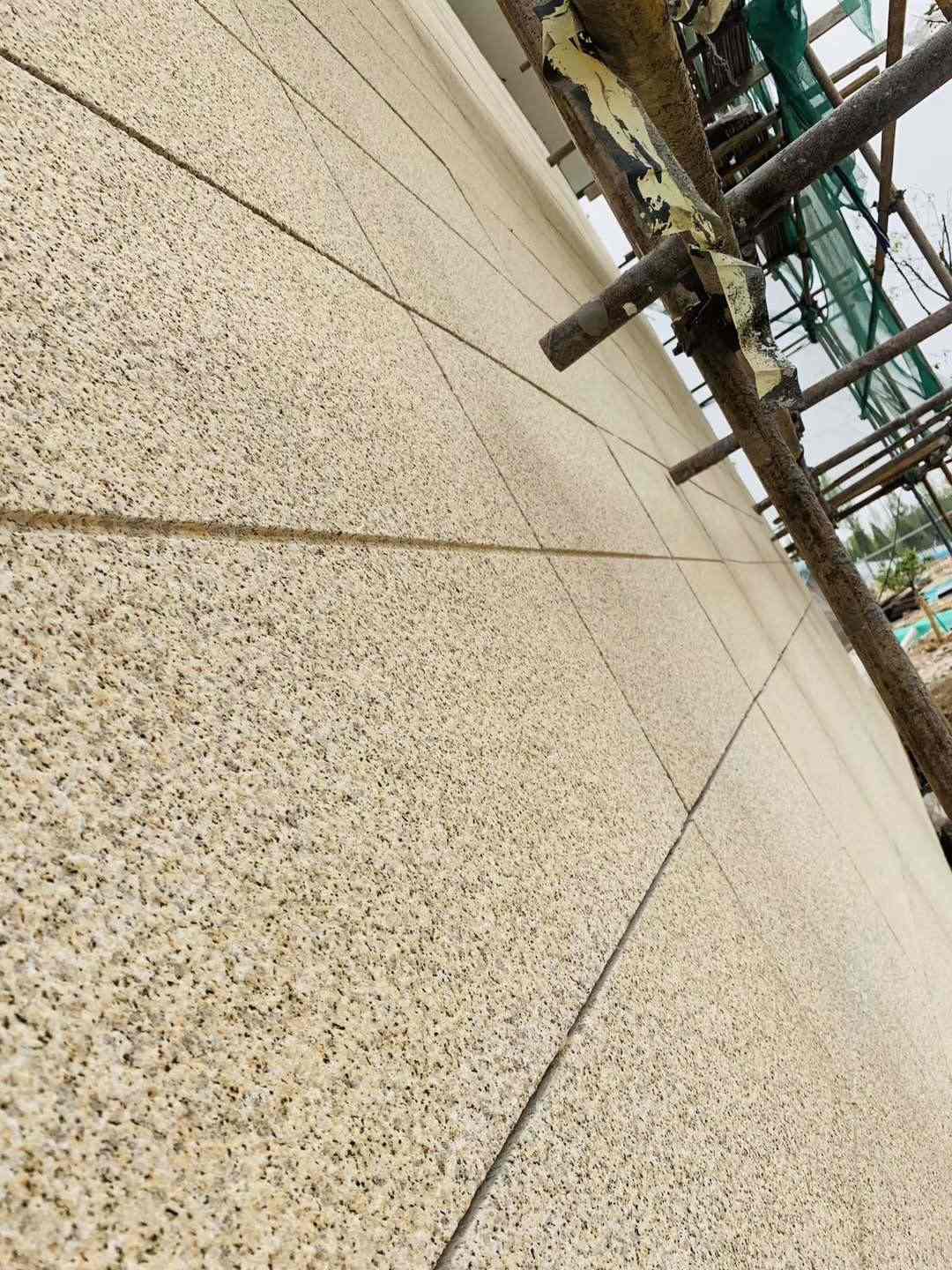 上海 黄金麻花岗岩荔枝面外墙干挂石材效果示例